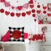 BHBL 32Pcs 2 Inch Valentine'S Day Heart Shape & Round Rattan Balls Decorative Wedding Wicker Balls Decorations