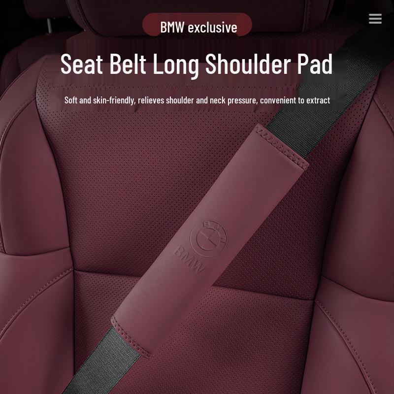 BMW Car Seat Belt Shoulder Pads Compatible with 5, I3, 1, 7 Series, X1, X3, X5, X6 - Seat Belt Protectors