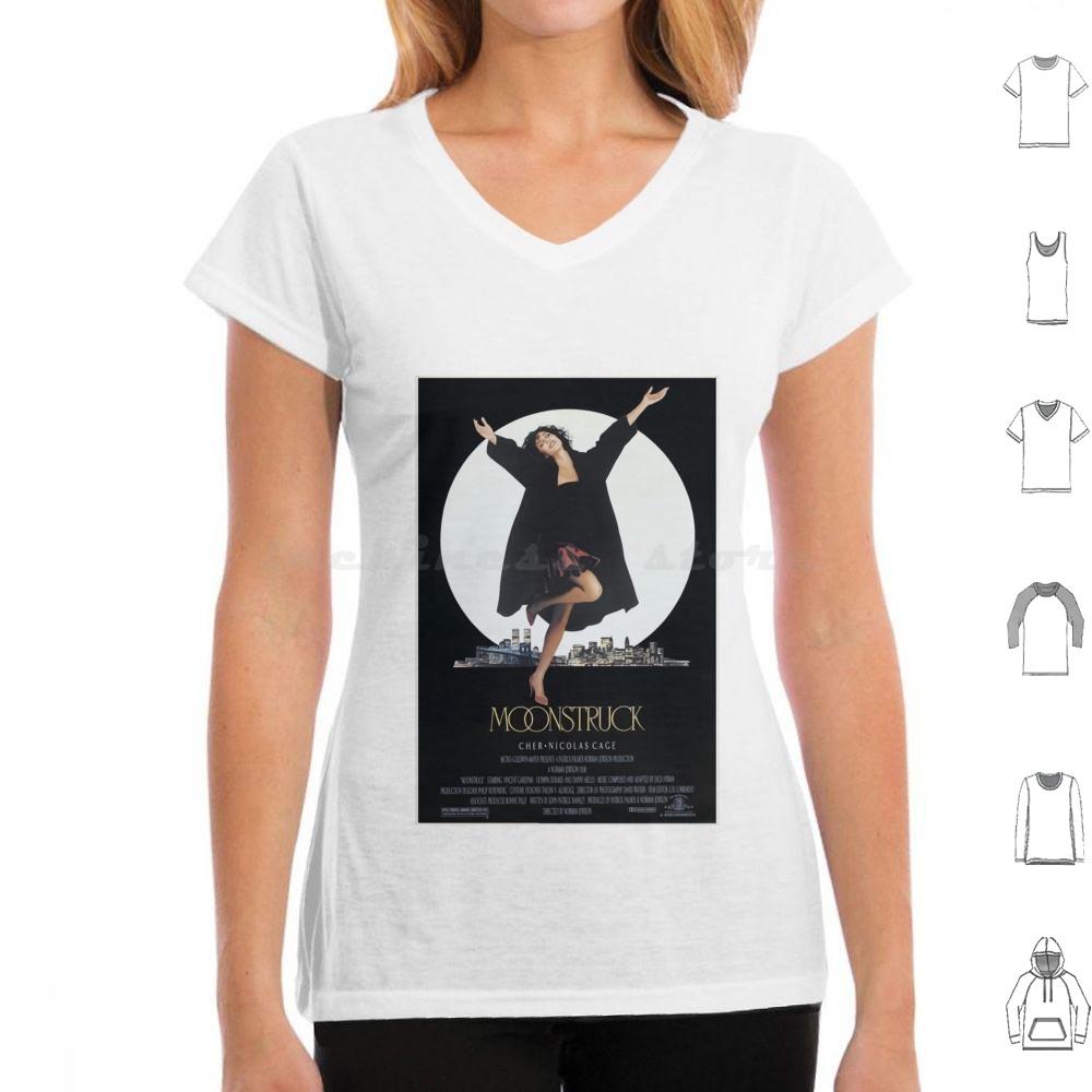 

Moonstruck Poster T Shirt 6xl Cotton Cool Tee Cinema Movie Film Hottime Family Happy Love Funny 3XL