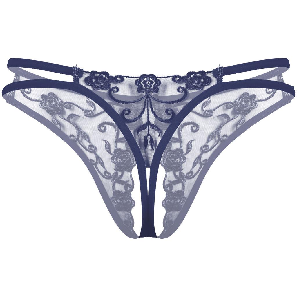 Sexy Lace Muži Sissy Kalhotky Gay Bikiny G-String Crotchless Kalhotky Tanga Spodní prádlo