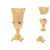 Golden Flower Vase Elegant Decorative Housewarming Gifts Pot Small for