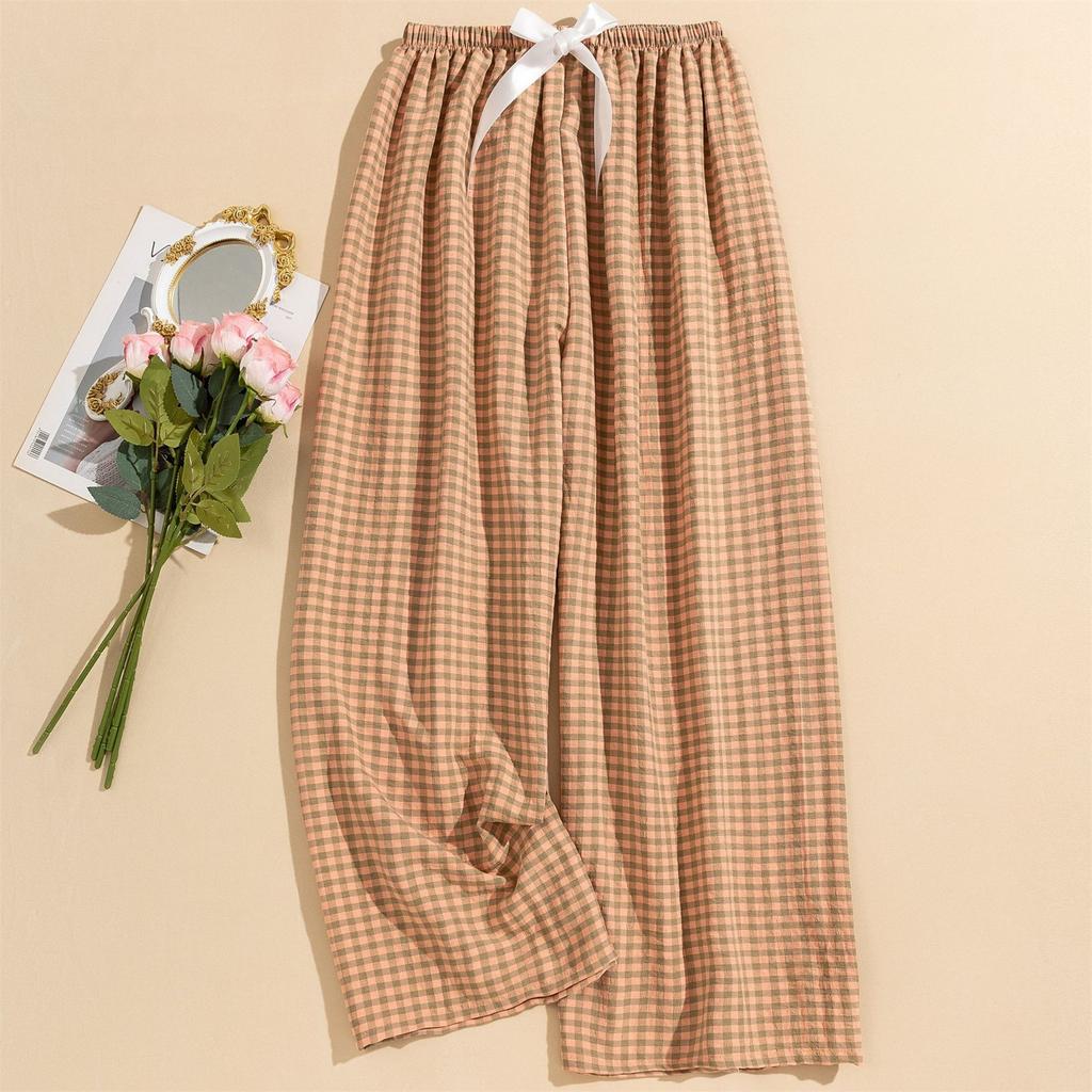 Women's Casual Fashion Sleep Pants Striped Loungewear Pants Wearable As Outerwear High-Waisted Pants