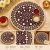 Handcrafted Mirror Work Pooja Thali – Decorative Aarti Plate for Diwali, Karwa Chauth, Navratri