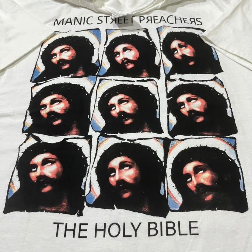 Vintage MANIC STREET PREACHERS Sz.L The Holy Bible Jesus Christ T-Shirt REPRINT
