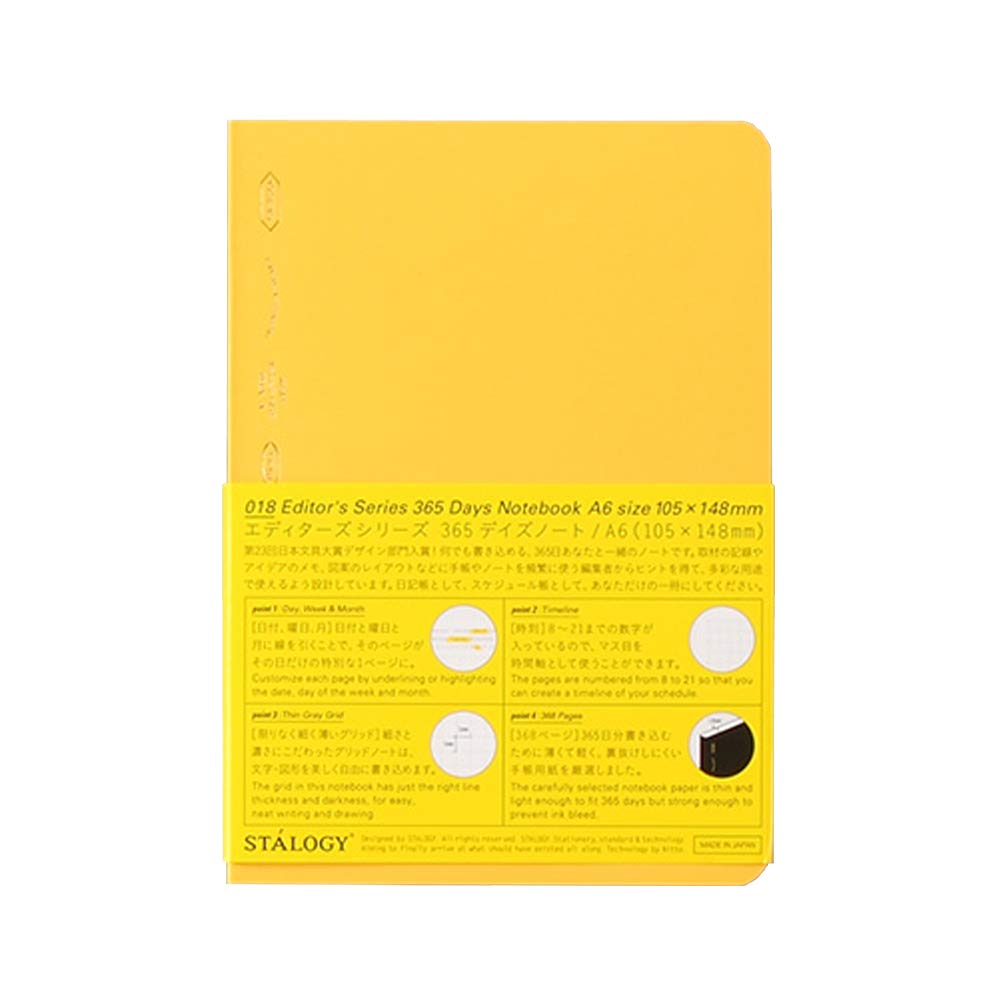 

Nitoms STALOGY Note A6 Graph 365 Days Note Yellow S4114