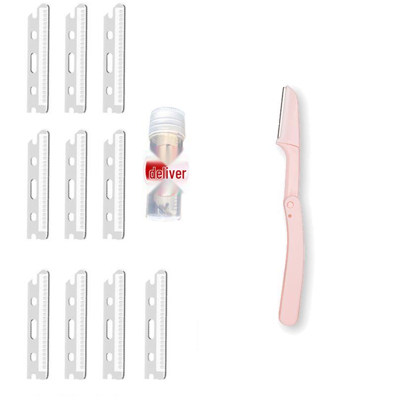 Safe Foldable Eyebrow Razor - Anti-Scratch Shaving & Trimming Tool for Beginners