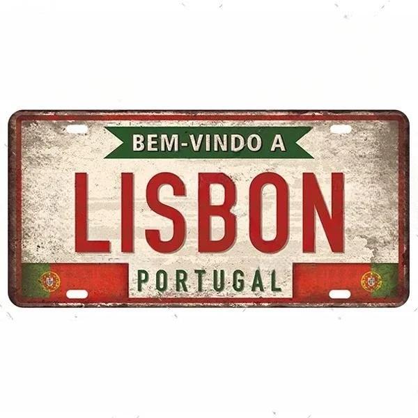 Vintage Berlin Madrid New York Paris Country City Stil Platte Metallschild Plakette Blechschild Man Cave Bar Club Poster Dekoration