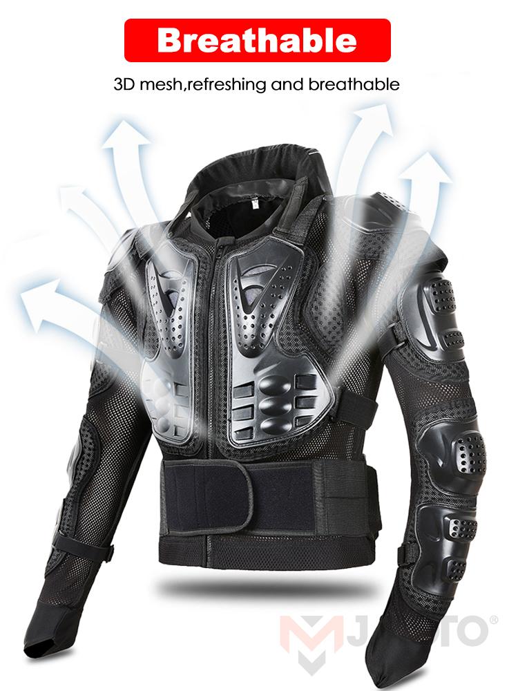 VEMAR Motorrad Körperpanzer Jacke Herren Motocross Brust Rücken Schulter Ellbogen Protektor Optional Abnehmbarer Nackenschutz