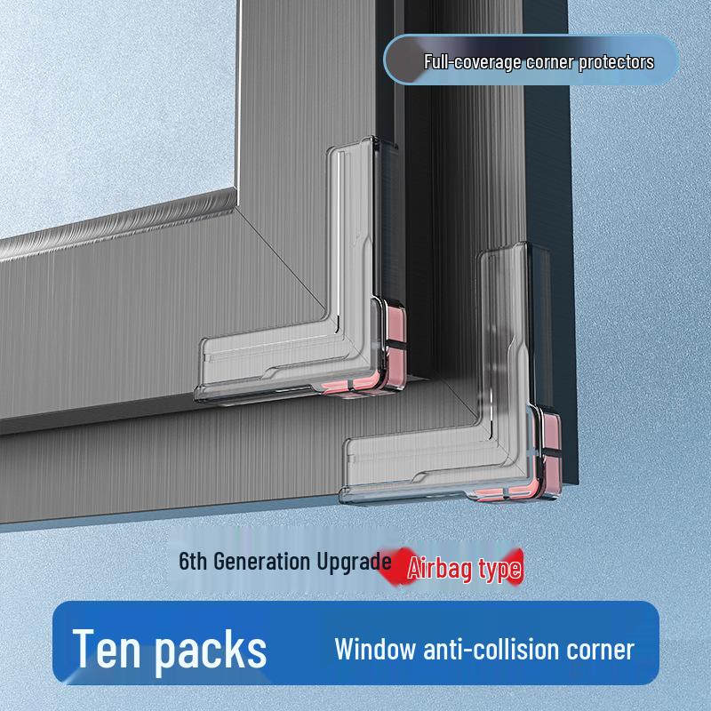 Right Angle Glass Anti-Collision Corner Protector for Inward Opening Windows