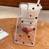 Cute Little Love Hearts Print Transparent Phone Case For Samsung S24 FE S23 Ultra A55 A54 A35 A34 A14 Lens Protection Clear Soft TPU Shockproof Cover