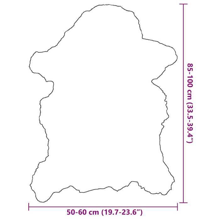 VidaXL Peau de mouton Crème (60-70)x(90-100) cm