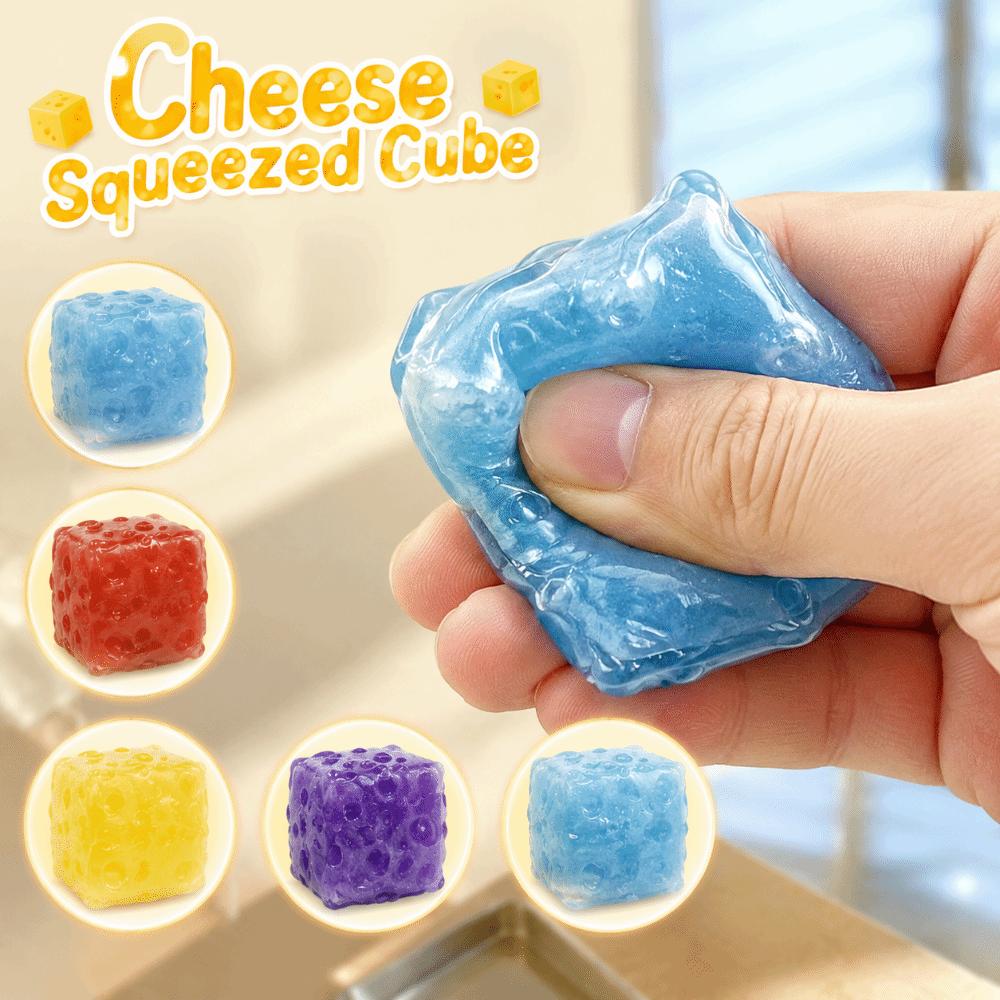 Super Soft Cheese Squeezed Cube Moldable Fidget Toy Kids Toy Cheese Squishy Toy Home Decoration