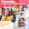 2pcs Bags Transparent Gift Bag Sturdy Bottom Handbag for Birthday Christmas Gift Packaging (S)