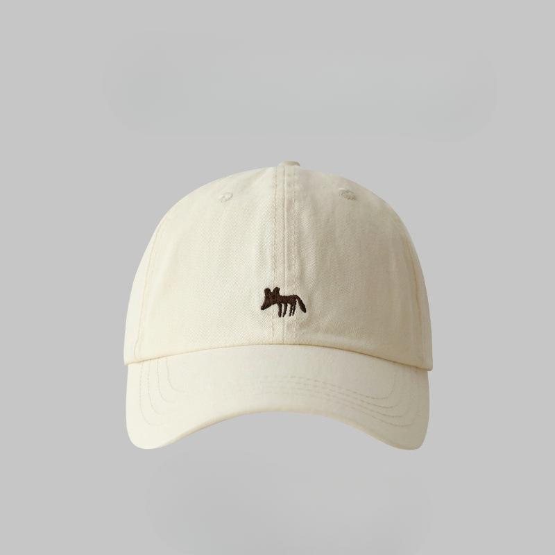 

Вышитая бейсболка «Лисичка» для девочек на весну и лето, универсальная шляпа с широкими полями, высококачественная мягкая шляпа-топ, мужская (55-61cm) Adjustable