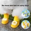 Dog Outdoor Waterproof Rain Shoe Covers Cartoon Egg-shaped Anti-dirty Durable Non-slip Cat Pet All Seasons