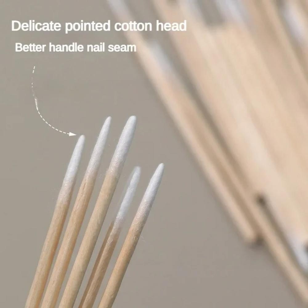100/300/500 Bastoncini Cotton Fioc Punta Legno Unghie Usa e Getta Rimuovi Dettagli Ultra Bastoncini Correttori Smalto per Unghie Strumenti Manicure