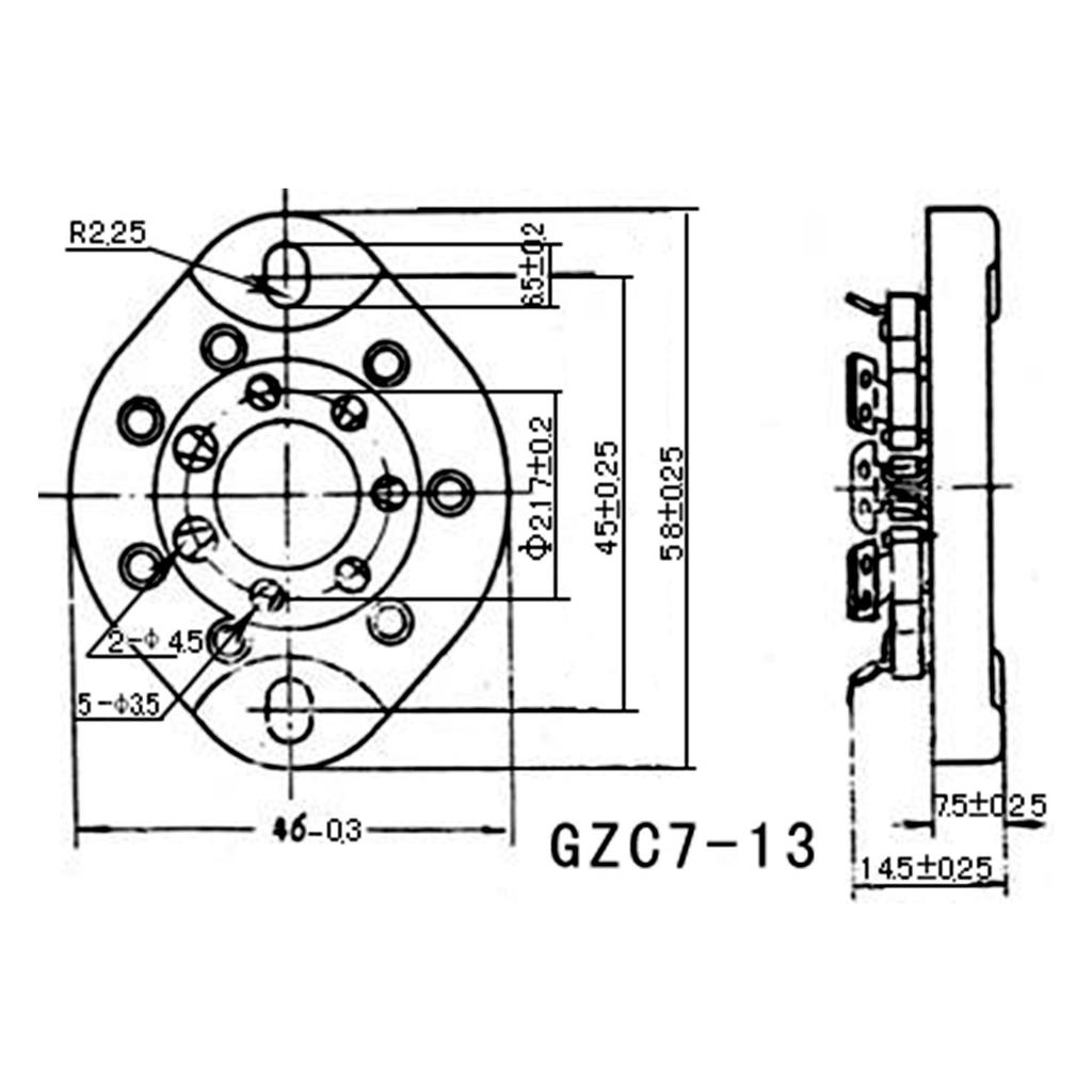 1PC 7pin Ceramic Tube Socket Valve Base For FU-25 1625 6A6 826 832 Vintage Audio Amplifier DIYGood product
