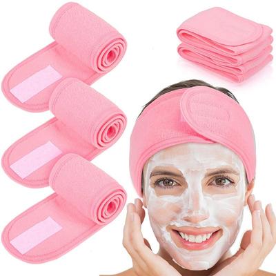 1 Stück Gesichts-Spa-Stirnband Make-up Duschbad-Wickel Sport-Haarband Frottee Verstellbares Dehnbares Handtuch Kopfwickel Haar-Accessoires