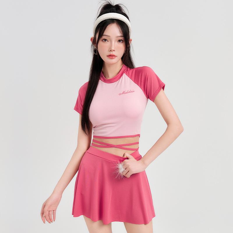 

Trendy Cute Japanese Style Sporty Split Swimsuit for Women and Girls XXL синий