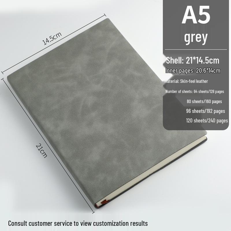 A5 Sheepskin Notebook with Custom Logo - Premium Business Journal 64 Sheets