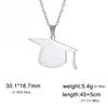 Cazador University Graduation Bachelor Cap Necklaces for Women Men Stainless Steel Anniversary Gift Necklace Jewelry 2026 New