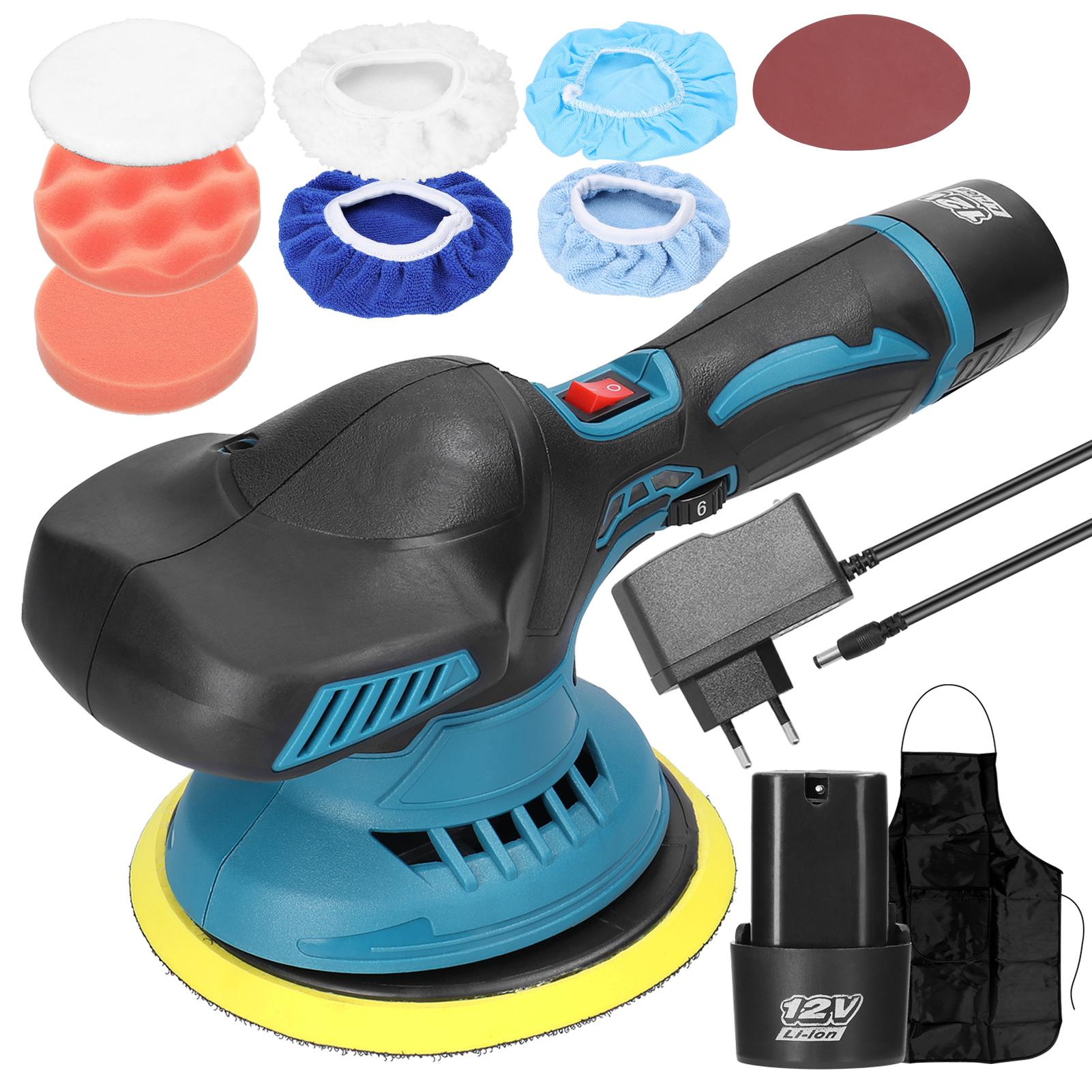 

6-дюймовый электрополировщик для электромобилей, высокоэффективный автоматический полировальный станок для вощения, многофункциональный роторный станок 2 pcs batteries EU Plug разноцветный