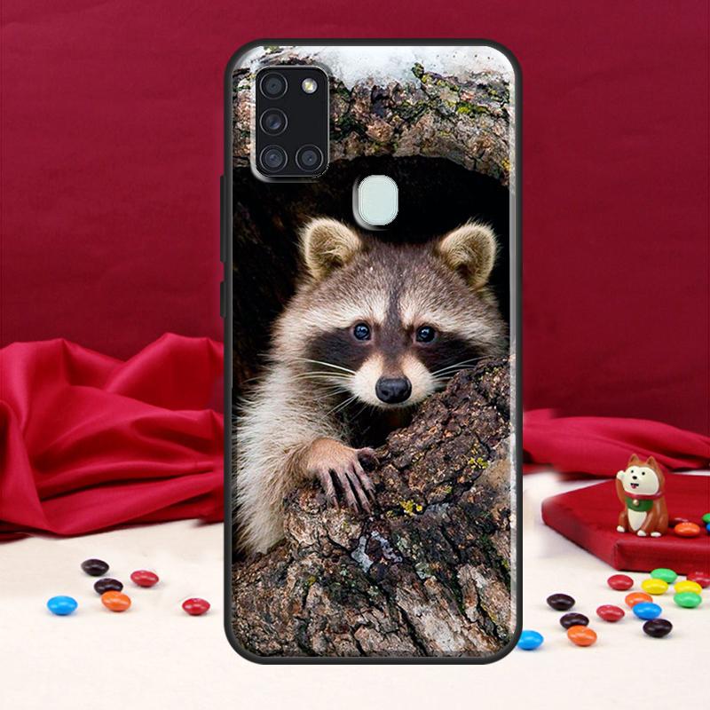 Raccoon Case For Samsung Galaxy A34 A54 A14 A12 A22 A32 A52 A51 A71 A50 A53 A73 A13 Back Cover