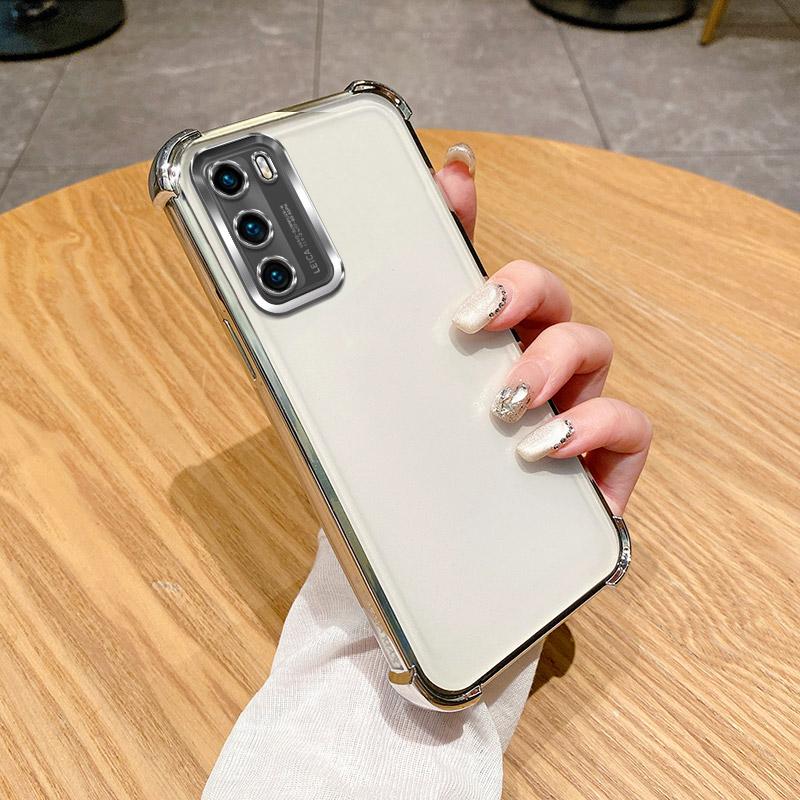 

Для Huawei P40 Чехол Huawei P40 Pro Чехол ANA-NX9 ELS-N04 Чехол для телефона P40 Мягкий бампер Ударопрочный Защитный чехол Прозрачный гальванический For Huawei P40 Pro