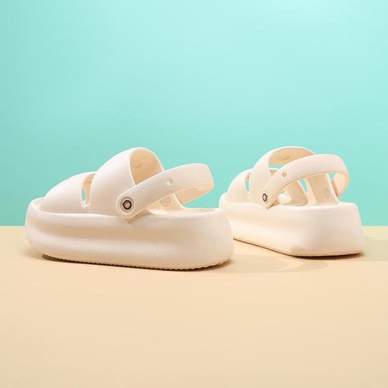 Fashion Women Summer Platform Sandals Thick Sole Home Street Slippers Soft EVA Girls Student Daily Walking Shoes 2 Way Wear Sandalias