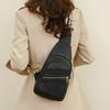Fashion Trend Women's Chest Bag PU Soft Leather Texture Cross Bag Chest Bag Outdoor Sports Card Compartment Phone Bag