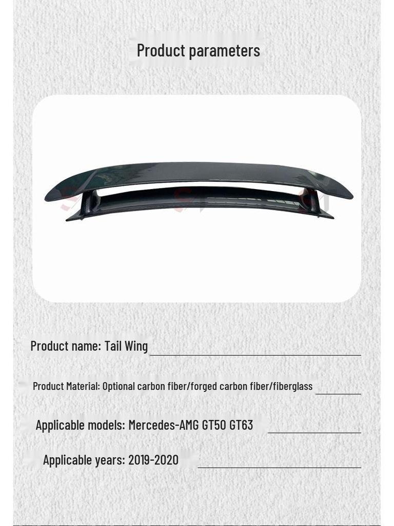 Carbon Fiber GT Spoiler: Double-Layer Rear Wing for Mercedes-AMG GT50/GT560