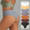 7Pcs Seamless Underwear Women Panties Ice Silk Briefs Sexy Solid Panty High-Rise Traceless Female Lingerie Plus Size XL-4XL