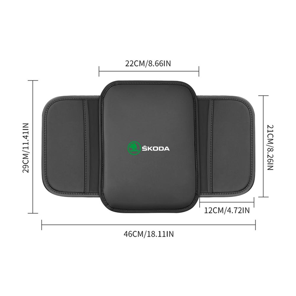 Car Center Console Armrest Pad Storage Bag Cover Accessories For Skoda Rapid Scala Kodiaq Fabia Kamiq Karoq Octavia A5 A7 S VII fxdj44