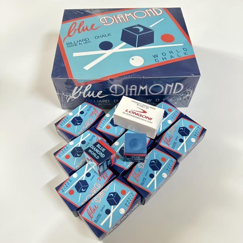 Blue Diamond Billiard Cue Chalk Strong Friction Long Lasting For Pro And Amateur Games And Training