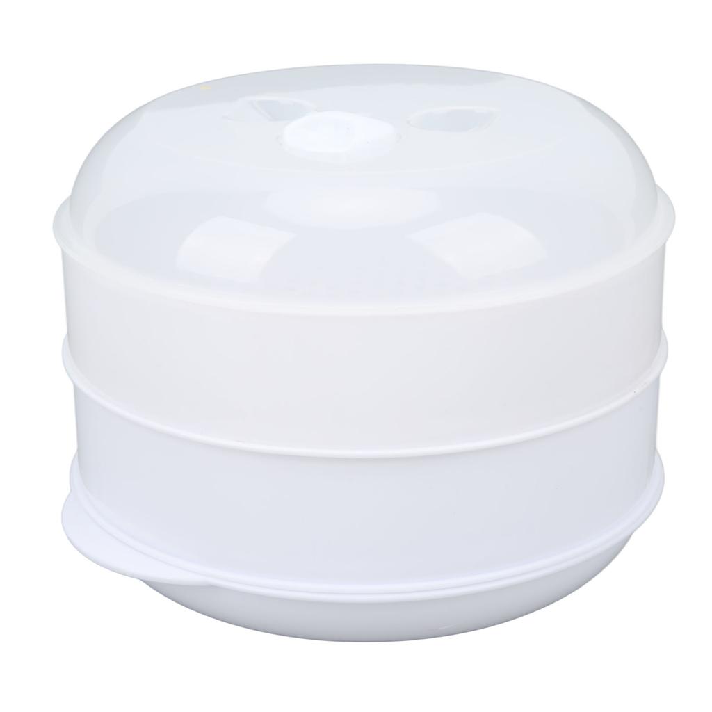 Microwave  White Kitchen Steaming Utensils Saving Time  Food  Multipurpose with Lid for Home for Dumplings