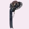 PunkStyle Top Hat with Gear Rose Party Fedoras Hat Hair Clip Carnivals Headpieces