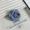 Korean Fabric Camellia Brooches For Women Fashion Handmade Flower Lapel Pins Elegant Clothing Jewelry Accessories Corsage