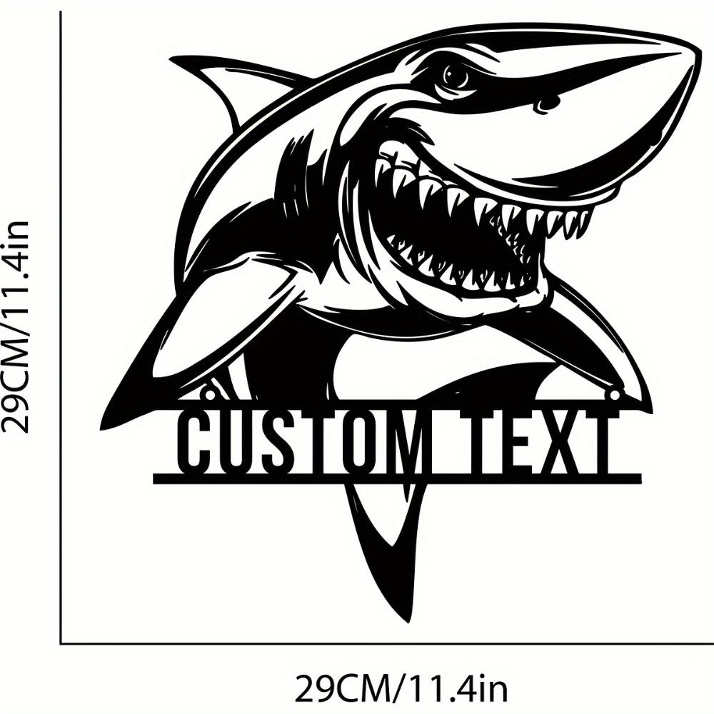 Retro Metal Wall Art Great White Shark Vintage Home Decor Gift