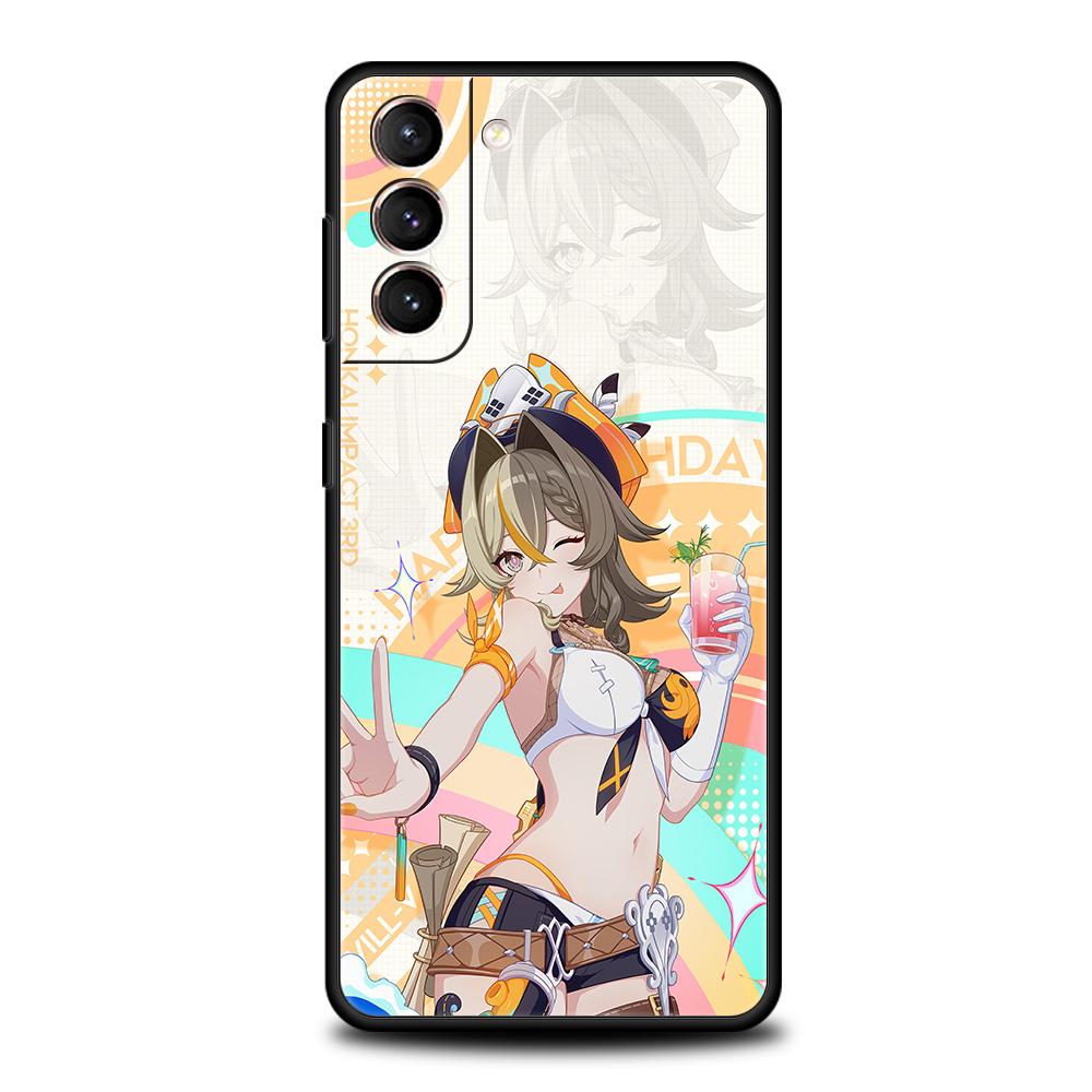 Honkai Impact 3rd Phone Case For Samsung Galaxy S24 S23 Ultra S22 S21 S20 FE 5G S10 S10E S9 Plus S8 Silicone Black Cover Bumper