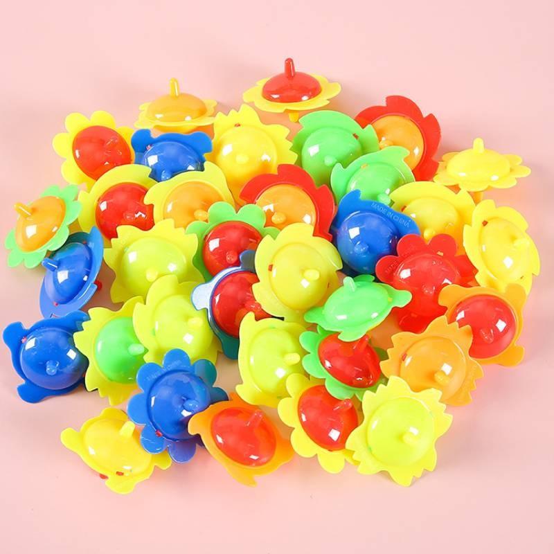 Spinning Traditional Top Toy With Two Tone Lace Design For Gift Childrens