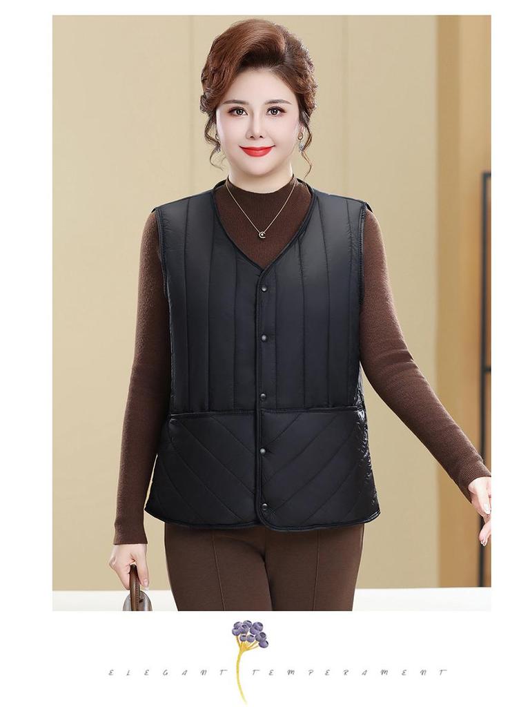 Fleece-gefütterte Weste in Übergröße für Frauen mittleren Alters - Herbst/Winter