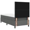 Box Spring Bed with Headboard Dark Gray 90 X 200 Cm Fabric