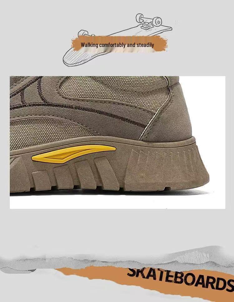 Men's Non-slip Wear-resistant Low-top Work Shoes for Construction and Casual Use