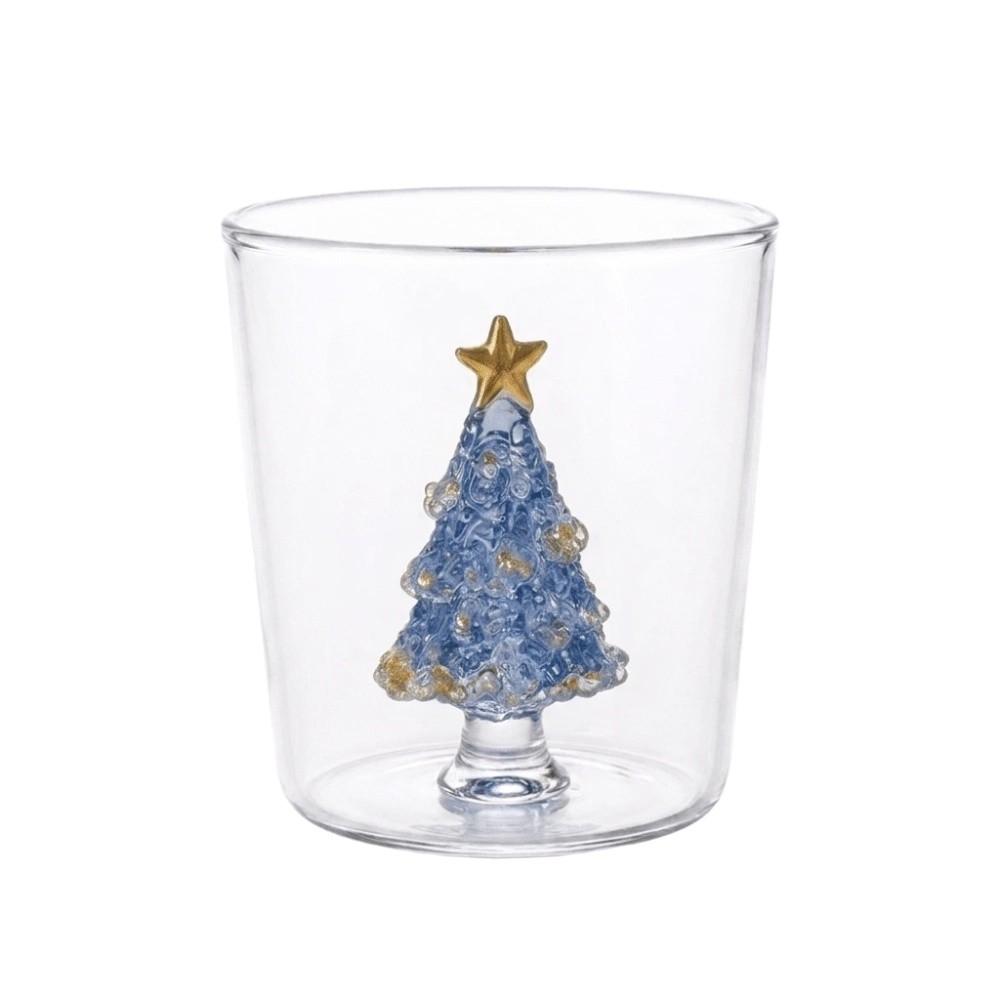 Heat-resistant 3D Christmas Tree Built-in Glass Cup Transparent Christmas Gift  Gift Giving
