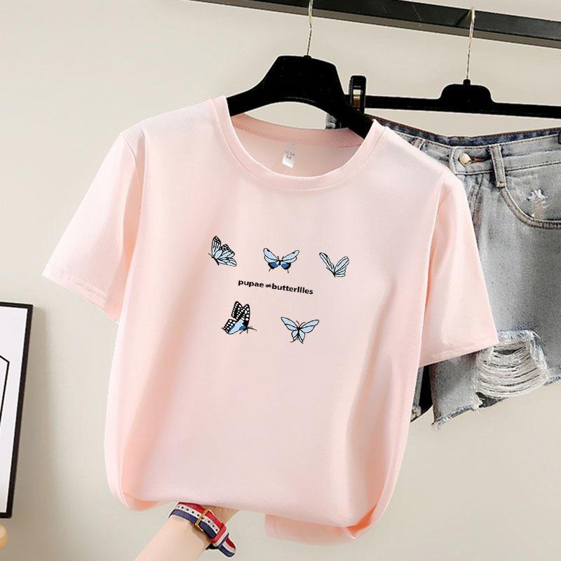 

Нова жіноча футболка з круглим вирізом і принтом, літо 2025 2XL рожевий