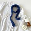 Niche design thin and narrow long scarf autumn and winter fashion high-end sense solid color wool scarf women's warm versatile scarf