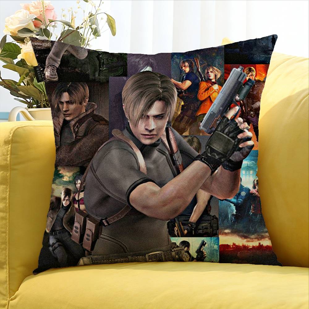 Game R-Resident E-Evil Requiem Leon Various Sizes Square Pillow Case For Car Home Bedchamber Decor