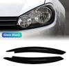 2PCS for VW Golf 6 MK6 GTI GTR 2008-2013 Car Accessories Black Headlight Eyebrow Eyelid Cover Decorative Trim