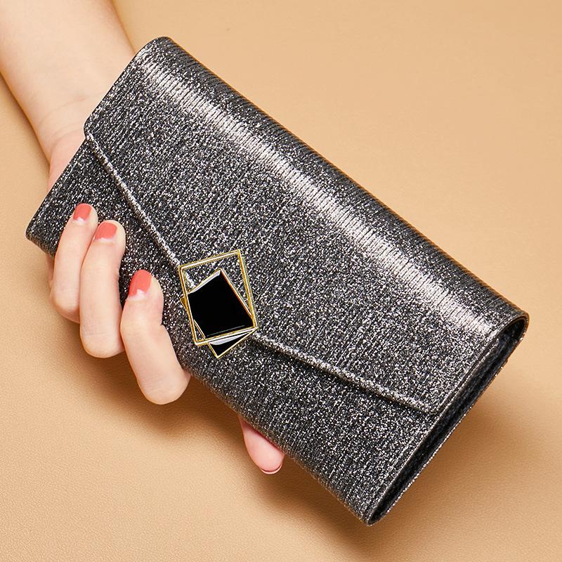 

2025 Genuine Leather Women s Long Wallet - High-End, Exquisite Design, Luxury Simple Zipper Cowhide