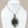 Labradorite Gemstone Copper Wire Wrap Tree Of Life Pendant 3.86"